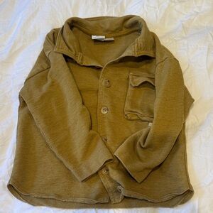 Zara Tan Button-Up Cardigan